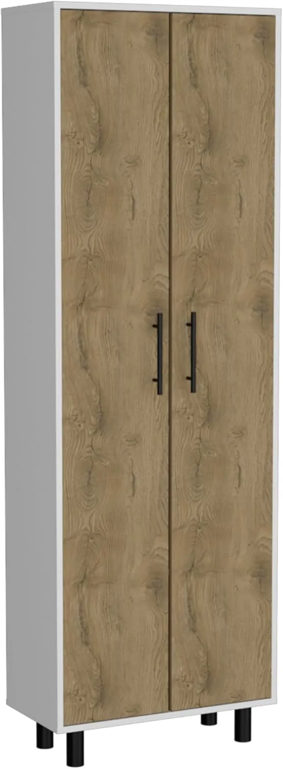 NicBex Modern Storage Cabinet Freestanding Kitchen Pantry Cabinet Multi Storage Manacor with 5 Shelves Large Storage Space for Kitchen, Dining Room, Living Room, Beige, Richard-SSB-00028-LWJ