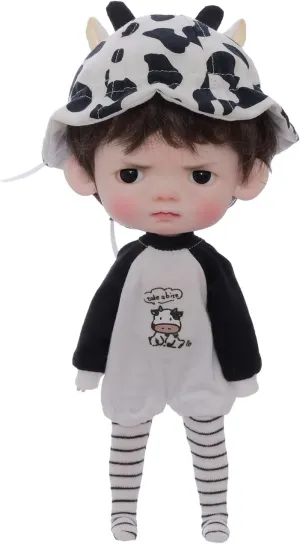 Niuniu 1/6 BJD Doll Full Set - Exquisite Doll with Pouted Expression Ball Jointed Doll Toys for 15  Year Old