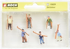 Noch 15829 Skiers Walking 6/ HO Scale Model