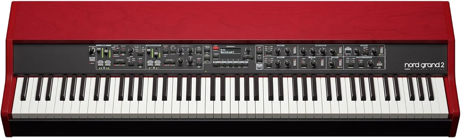 Nord Grand 2 88-Key Stage Piano Bundle with Nord Triple Pedal 2, Adjustable Stand, Bench, Headphones, Instrument Cable, and Austin Bazaar Polishing Cloth