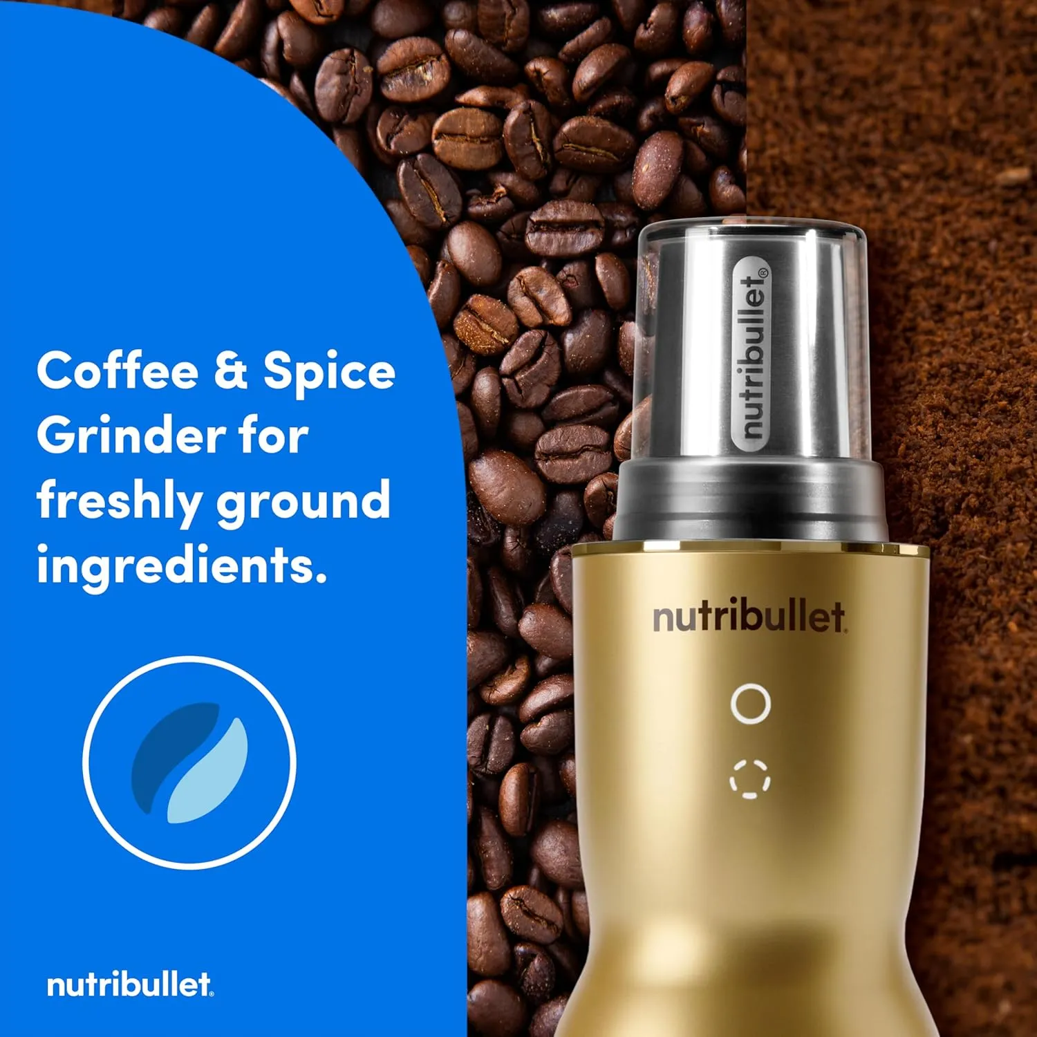 nutribullet® Ultra Plus  3-1 Compact Kitchen System, 1200W Kitchen System with Blender, Food Processor, and Coffee and Spice Grinder, 32oz and 24oz Blending Cups, 2-Cup Food Processor, Brass