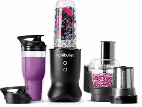 nutribullet® Ultra Plus  3-1 Compact Kitchen System, 1200W Kitchen System with Blender, Food Processor, and Coffee and Spice Grinder, 32oz and 24oz Blending Cups, 2-Cup Food Processor, Satin Black