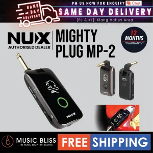 NUX Mighty Plug MP-2 Guitar and Bass Modeling Headphone Amplug with Bluetooth,13 Amplifier Models,20 IR,19 Variety of Effects