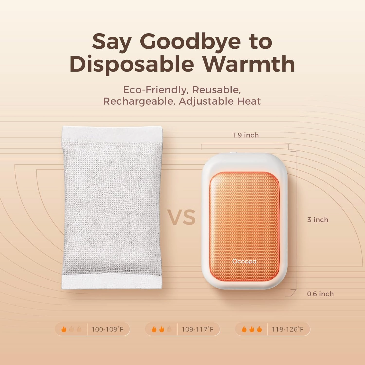 OCOOPA AI Magnetic Hand Warmers Rechargeable 2 Pack, 5000mAh Ultra-Thin Electric Glove Heater Handwarmer,UL Certified, Men Women Gifts for Christmas,Birthday,Winter Essentials,UT4 Young