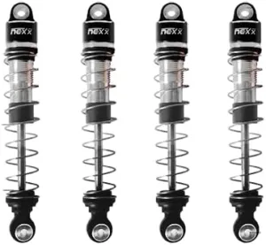 Oil Shock (4pcs) for RC Car 1/18 TRX4M, 1/24 SCX24 - Remote Control Car Parts (HELIDIRECT) (AX24 - Black)