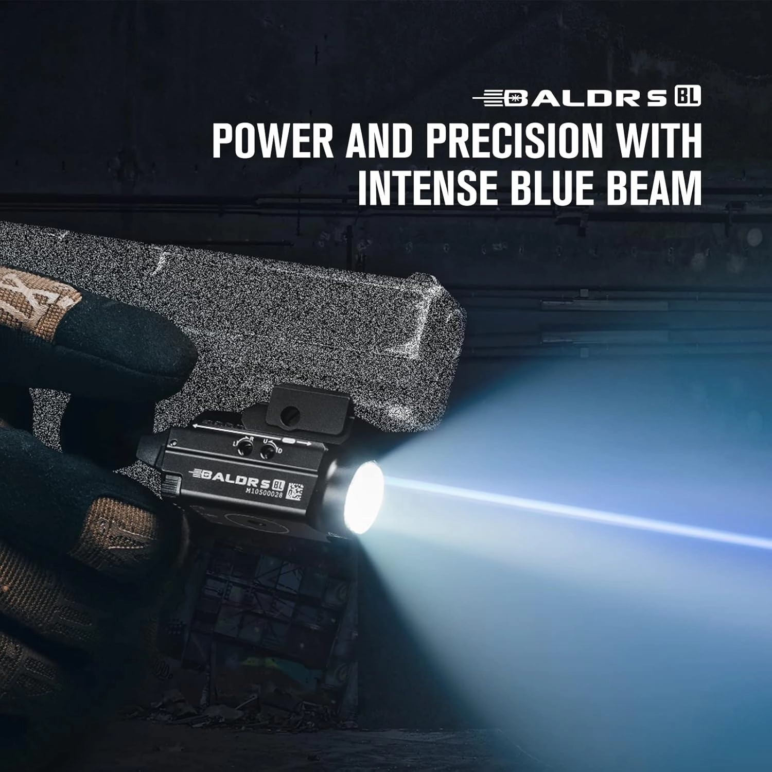 OLIGHT Baldr S Blue Beam 800 Lumens Magnetic USB Rechargeable Tactical Flashlight with White LED Combo, Compact Rail Mounted Light with 1913 or GL Rail, Battery Included (Black)