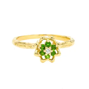 Original Gold Tulip Ring (pink-sapphire, 8)