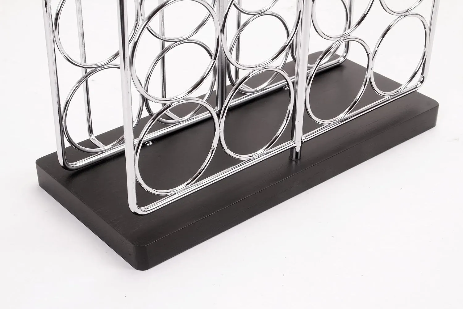 Orii 20 Jar Chrome Wire Spice Rack with Bamboo Base | Includes Silicone Funnel | 160 Preprinted   20 Blank Spice Labels Included | Compact and Minimalistic Kitchen Pantry Spice Organizer Rack