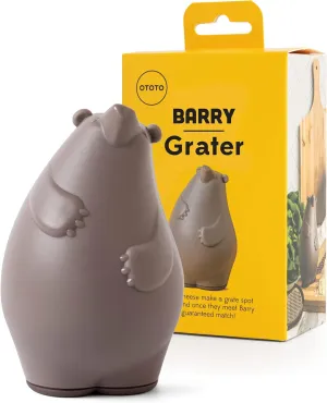 OTOTO Barry The Bear Box Cheese Grater - Compact Stainless Steel, BPA Free, Dishwasher Safe, Vegetable Shredder, Fun Kitchen Gadget, Cute Gifts