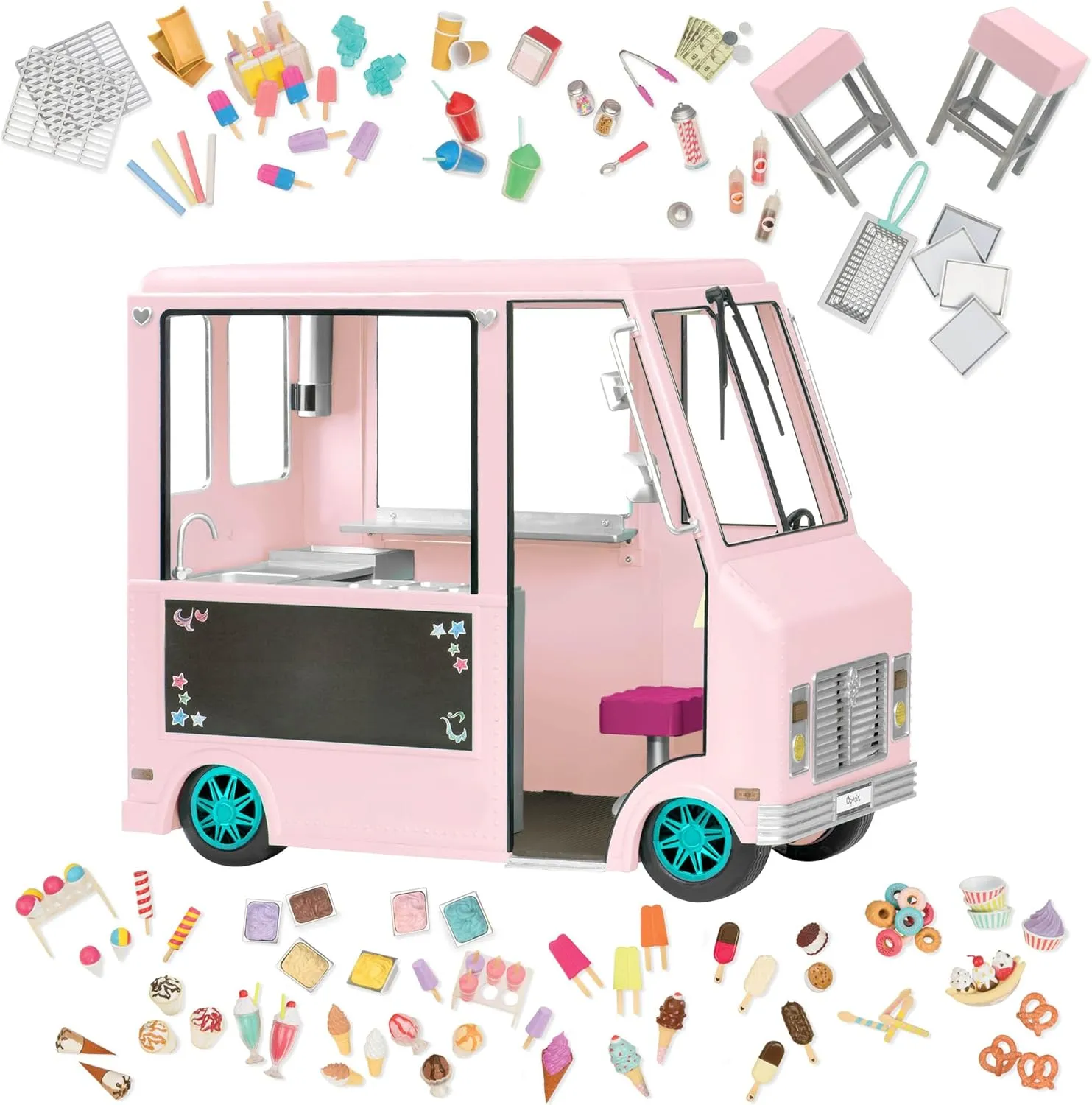 Our Generation Ice Cream Truck for 18 Inch Dolls, Pink