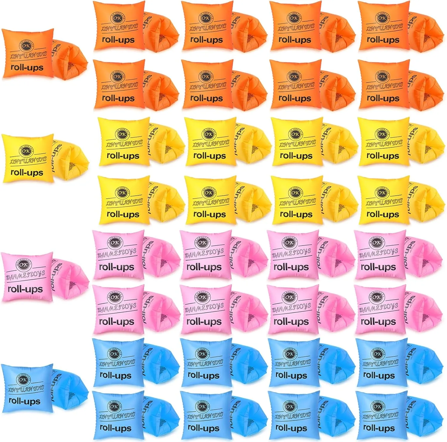 Outus Arm Floaties Kids PVC Arm Floaties Inflatable Swim Arm Bands Adjustable Swimming Water Wings Floater Sleeves Pool Inflatable Swimming Rings for Adults Kids Children Toddler, 4 Colors