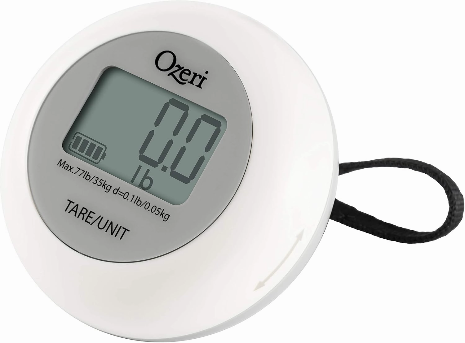Ozeri Twist-and-Go Kinetic Kitchen and Luggage Scale, Battery-Free