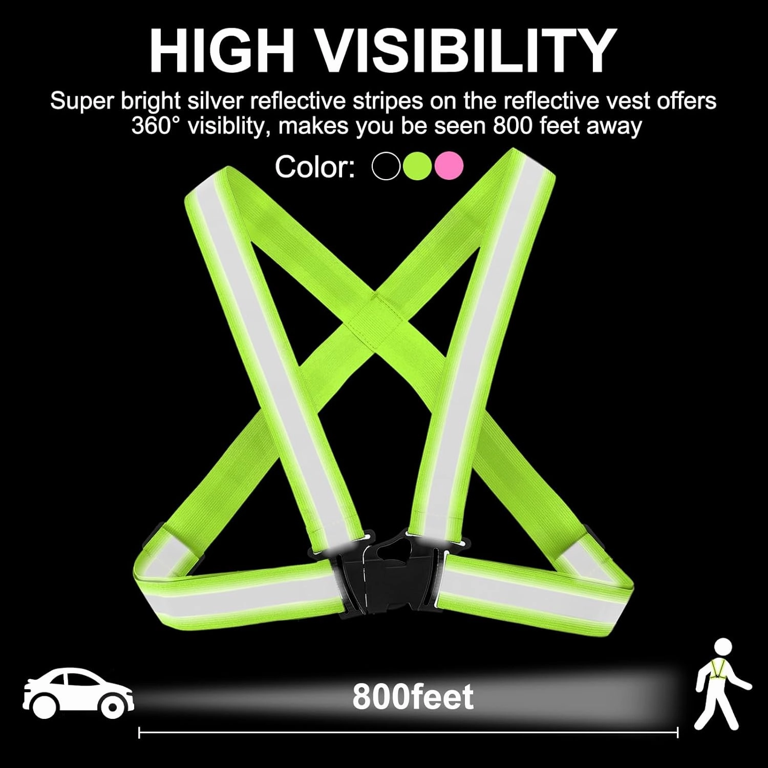 PATIKIL Adjustable Reflective Running Belt