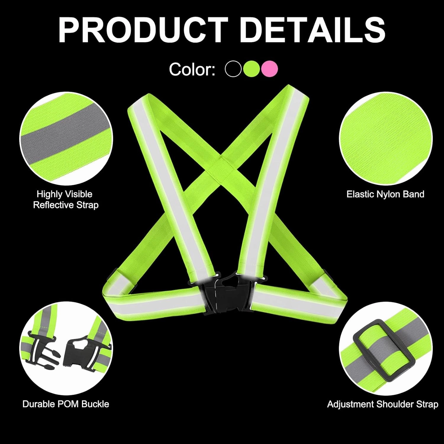 PATIKIL Adjustable Reflective Running Belt