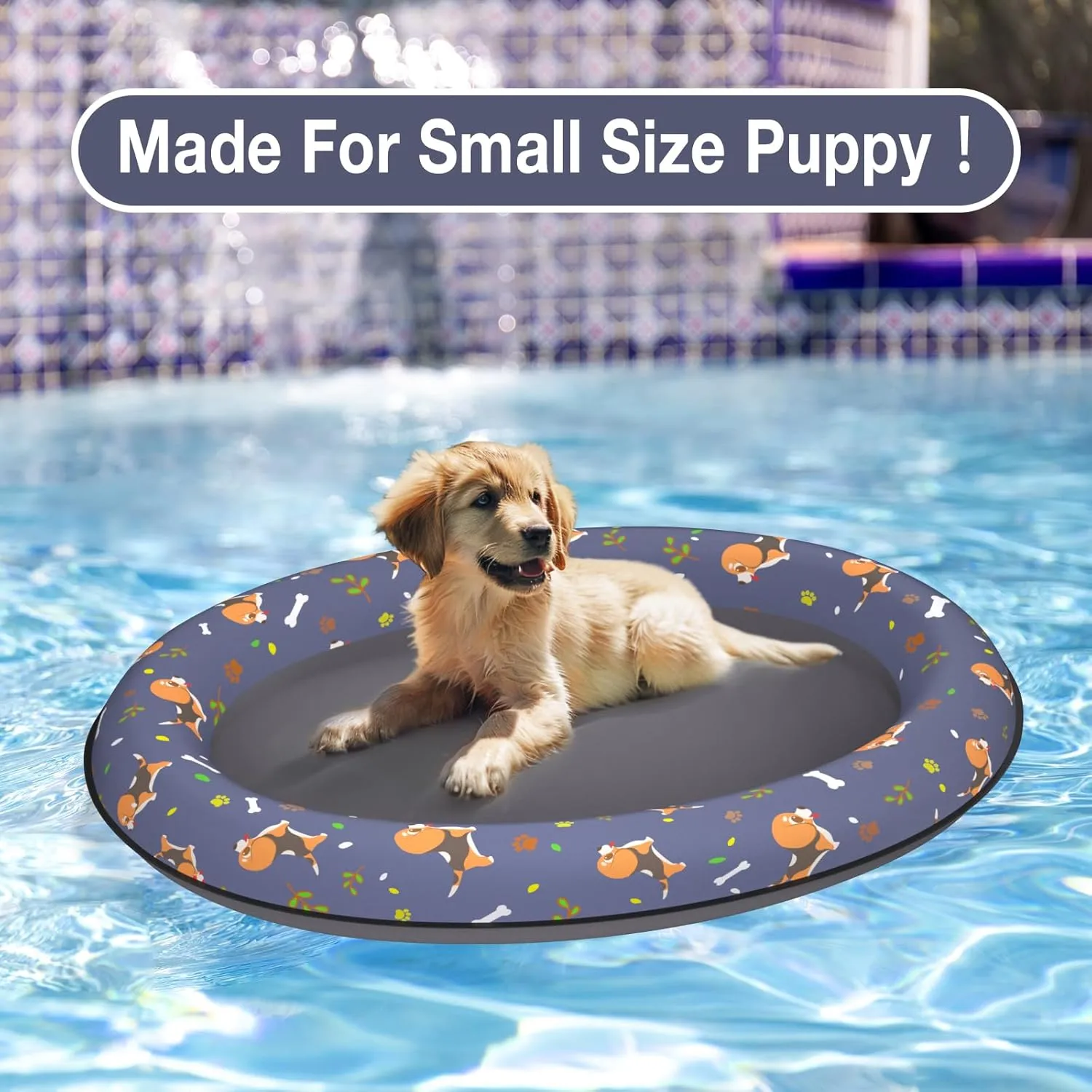 Pet Soft Dog Float Raft - Inflatable Dog Swimming Float for Summer (Small, Dog)