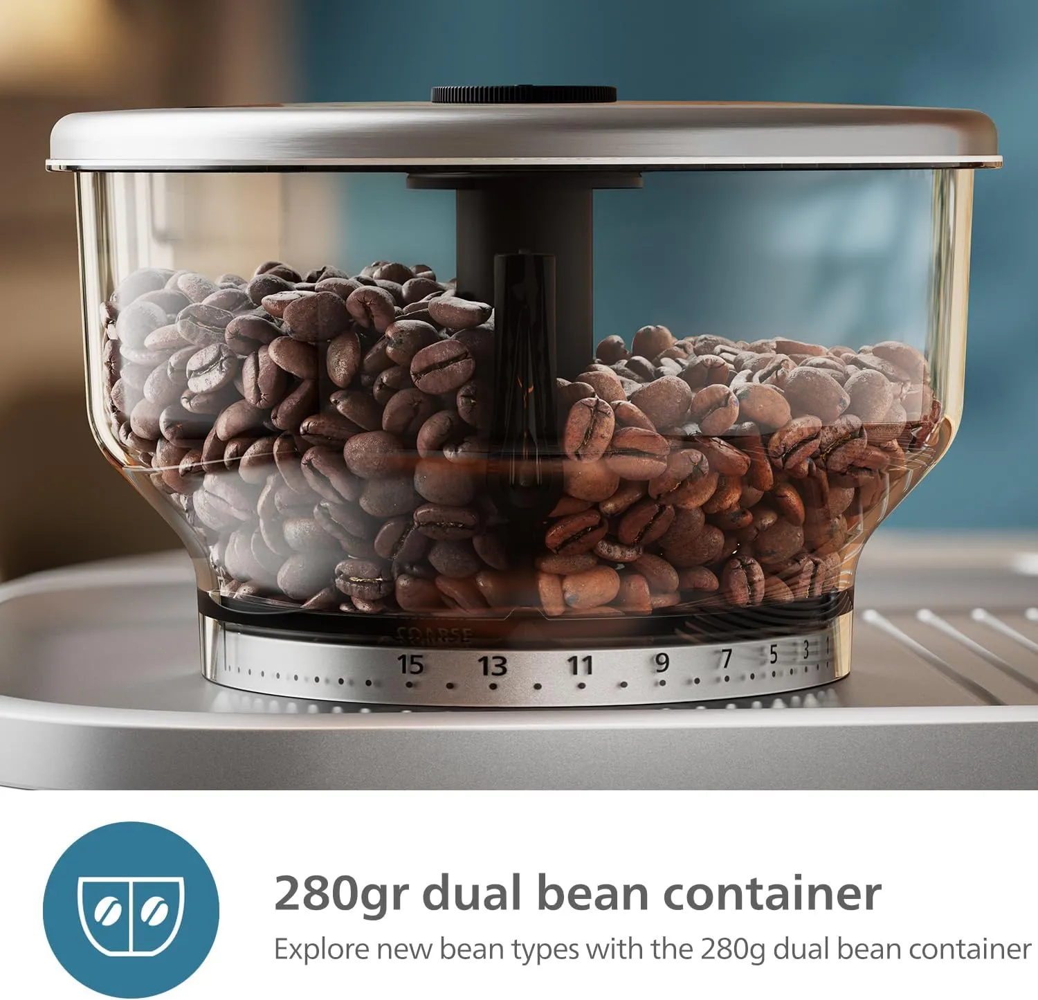 PHILIPS Barista Brew Semi Automatic Espresso Machine - Single & Double Espresso   Americano Button, 280g Dual Bean Container   Grinder, Intuitive Guidance, Calibrated Tamping, Metal Cappuccino