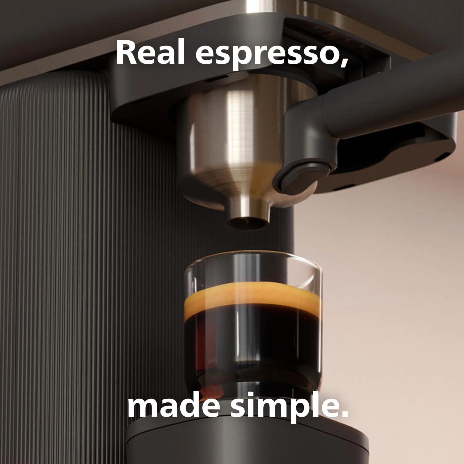PHILIPS Baristina Espresso Machine, Grind, Tamp & Brew Coffee Beans in One Swipe, Compact, 16 Bar Pump Pressure, Automatic Grinder, Black with Black Portafilter (BAR300/60)