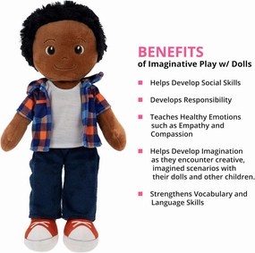 Playtime by Eimmie 14" Soft Baby Doll for Boys (Charlie) - Plush Rag Doll for Toddlers & Infants, Washable Stuffed Toy with Sensory Fabric Body - Great for Baby Showers, Birthdays & Special Occasions