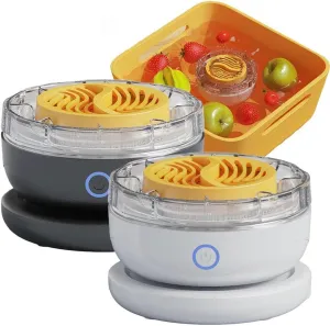 Portable Fruit and Vegetable Washing Machine, Efficient Fruit Cleaner Device with Bubble Jet Technology, Fruit Cleaner Device with Wireless Charging for Home Kitchen (White)
