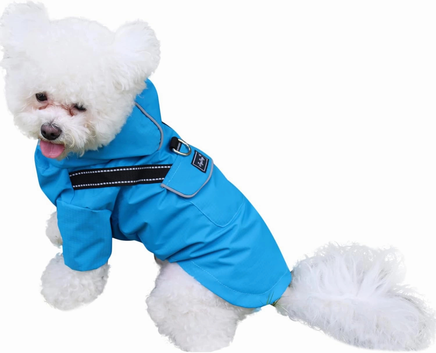 Premium Dog Raincoat with Hood for Medium Dogs,Outdoor Sports Waterproof Doggie Rain Jacket,Puppy Raincoat with Pockets,Yellow L