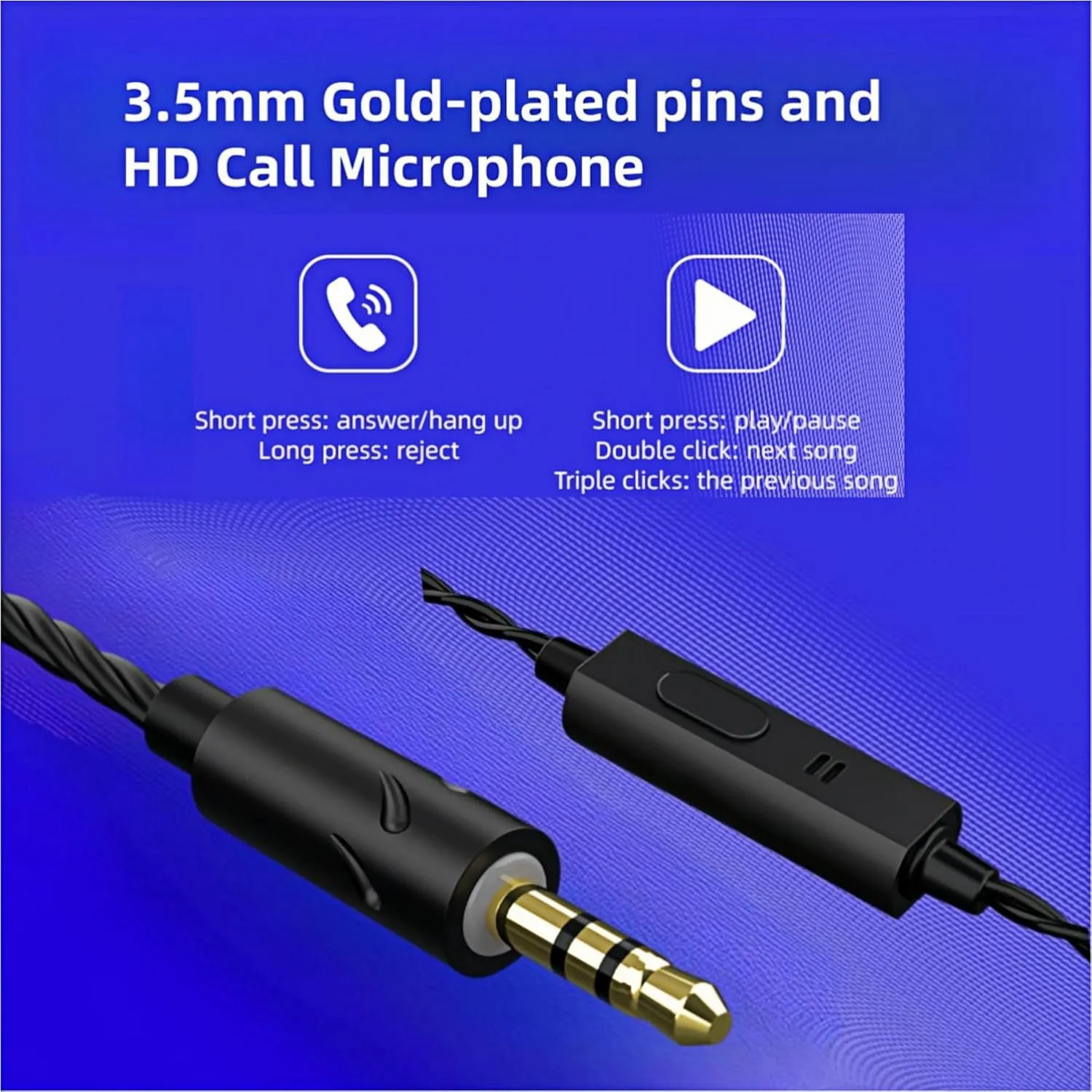 QKZ ZXT in-Ear Monitors,IEM Gaming Earbuds,HiFi Stereo Wired Headphones with Detachable Cable for Musician Singer(Black)