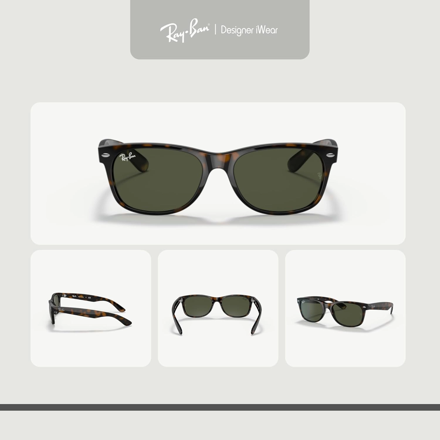 Ray-Ban Sunglasses - Luxury Gift Set: Includes Sunglasses, Tote, Microfiber Bag, Leash in Box Ideal for Gifting