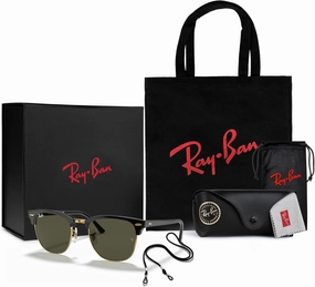 Ray-Ban Sunglasses - Luxury Gift Set: Includes Sunglasses, Tote, Microfiber Bag, Leash in Box Ideal for Gifting
