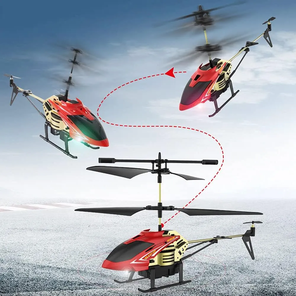 RC Airplane 3.5 Channel Alloy Remote Control Airplane Modular Long-Life Battery 2.4G Smart Fixed Height Night LED Light Smooth Hanging Performance Boy Adult Toy Airplane Child Gift
