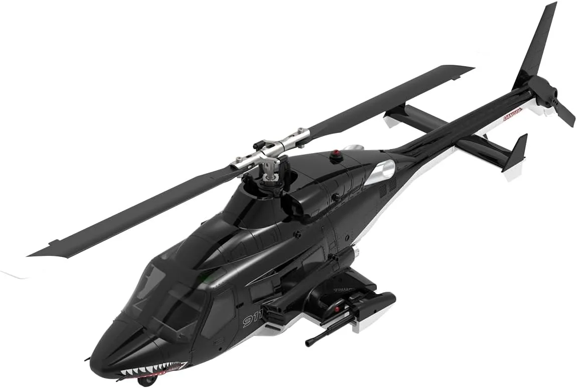 RC Helicopter for Adults, AW-911 1/34 Scale 2.4G 9CH Remote Controlled Aircraft Plane with 6G/3D Stunt Mode and GPS Positioning, One-Key Takeoff/Landing, Outdoor Hobby RC Model