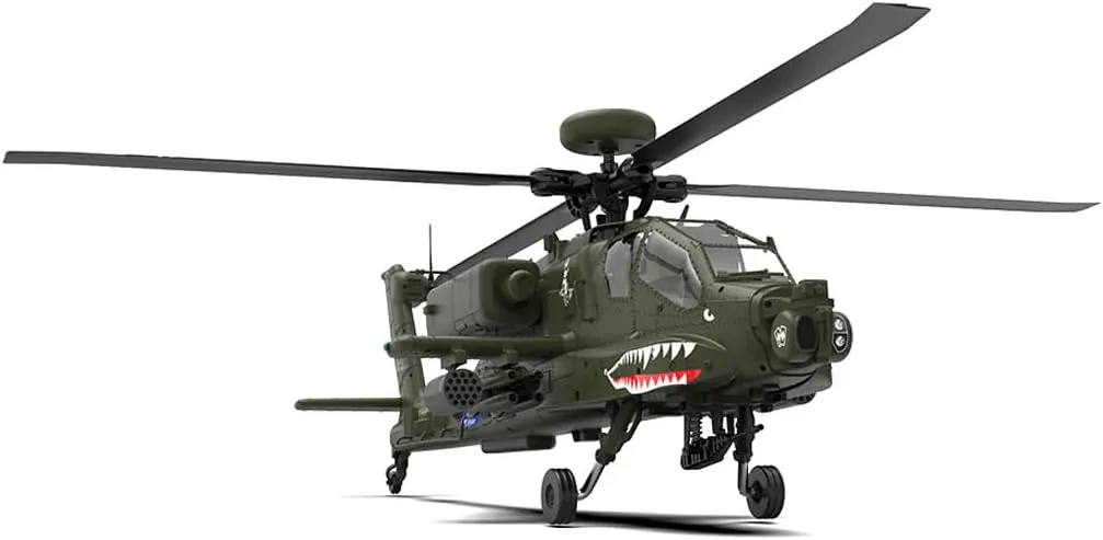 RC Helicopter for Adults, YU Xiang F11 AH64 1/32 Scale 2.4G 6CH Helicopter Model, 2.4G 6CH Remote Control Aircraft, Dual Brushless Motor, 6G/3D Stunt Copter Model for Adults (RTF Version)