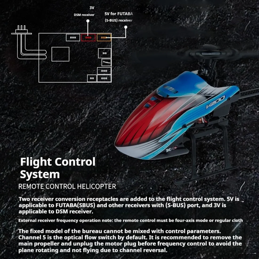 RC Helicopter with 6-Axis Gyro, 2.4G 4CH Single Blade RC Helicopter with Altitude Hold & Optical Flow - 1 Battery