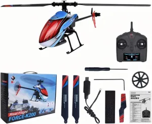 RC Helicopter with 6-Axis Gyro, 2.4G 4CH Single Blade RC Helicopter with Altitude Hold & Optical Flow - 1 Battery