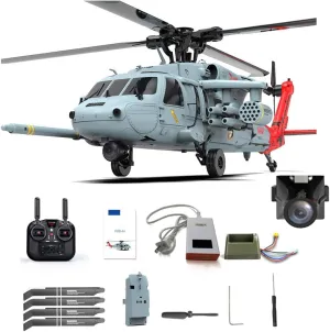 RC Helicopter with FPV Camera for Adults, YU Xiang F09-H SH60 2.4G 8CH Brushless Motor Military Helicopter, 6G/3D Stunt Copter RC Aircraft Model with Controller
