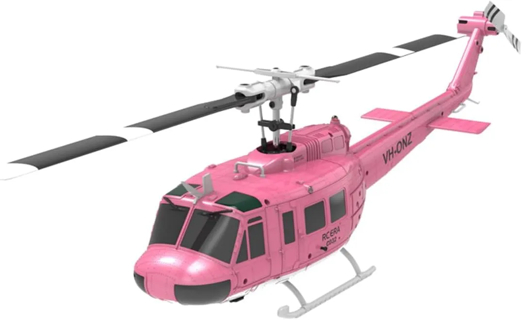 RC Plane,C032 UH-1 Huey RC Helicopter for Adults, 1/48 Scale 2.4G 6CH Flybarless Stunt RC Plane 6-Axis Gyroscope Optical Flow Positioning, TOF Lidar Height Setting for Beginners