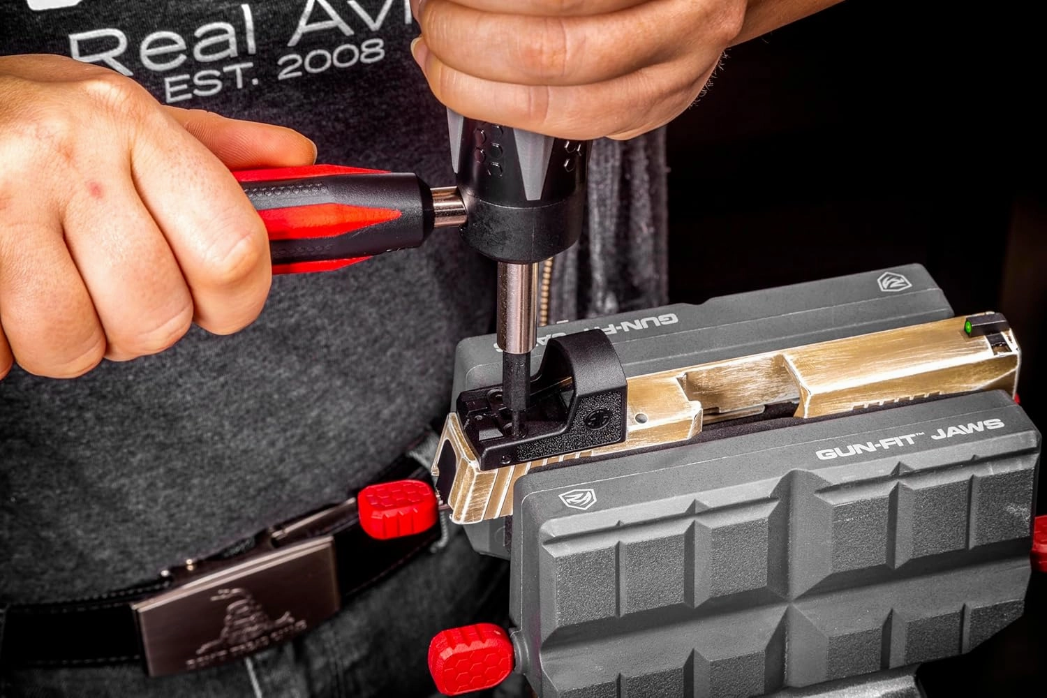 Real Avid Armorers Tool Kit: Torque Wrench, Precision Magnetic 83 PCS Screw Driversets with LED Bit Driver, Small Screwdriver, Hex, Phillips & Torx Bit Set