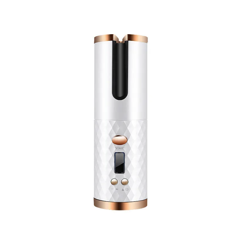 Rechargeable Automatic Hair Curler Portable Hair Curling Iron LCD Display