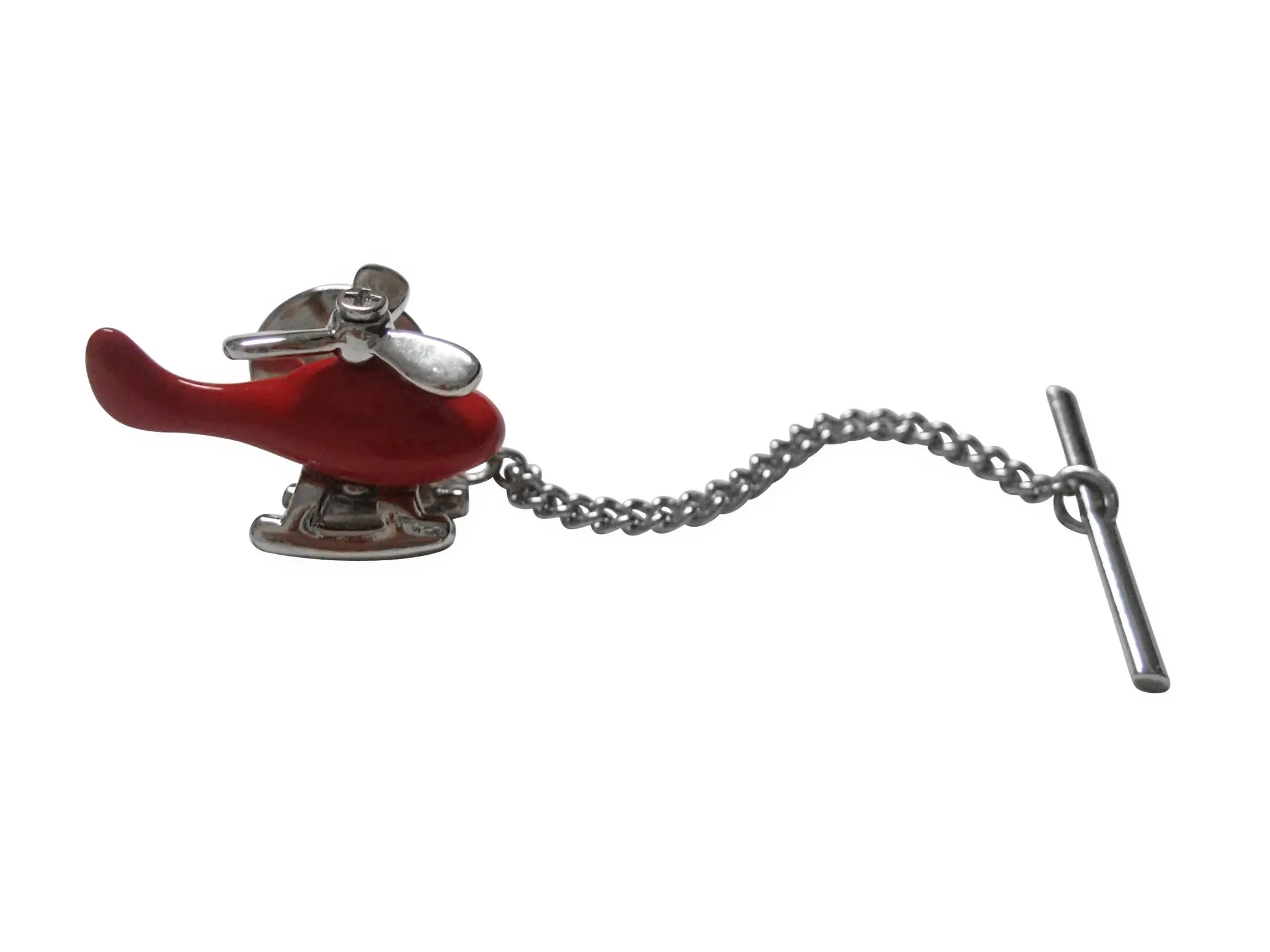 Red Helicopter Tie Tack