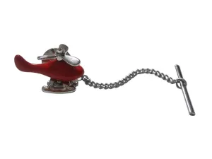 Red Helicopter Tie Tack