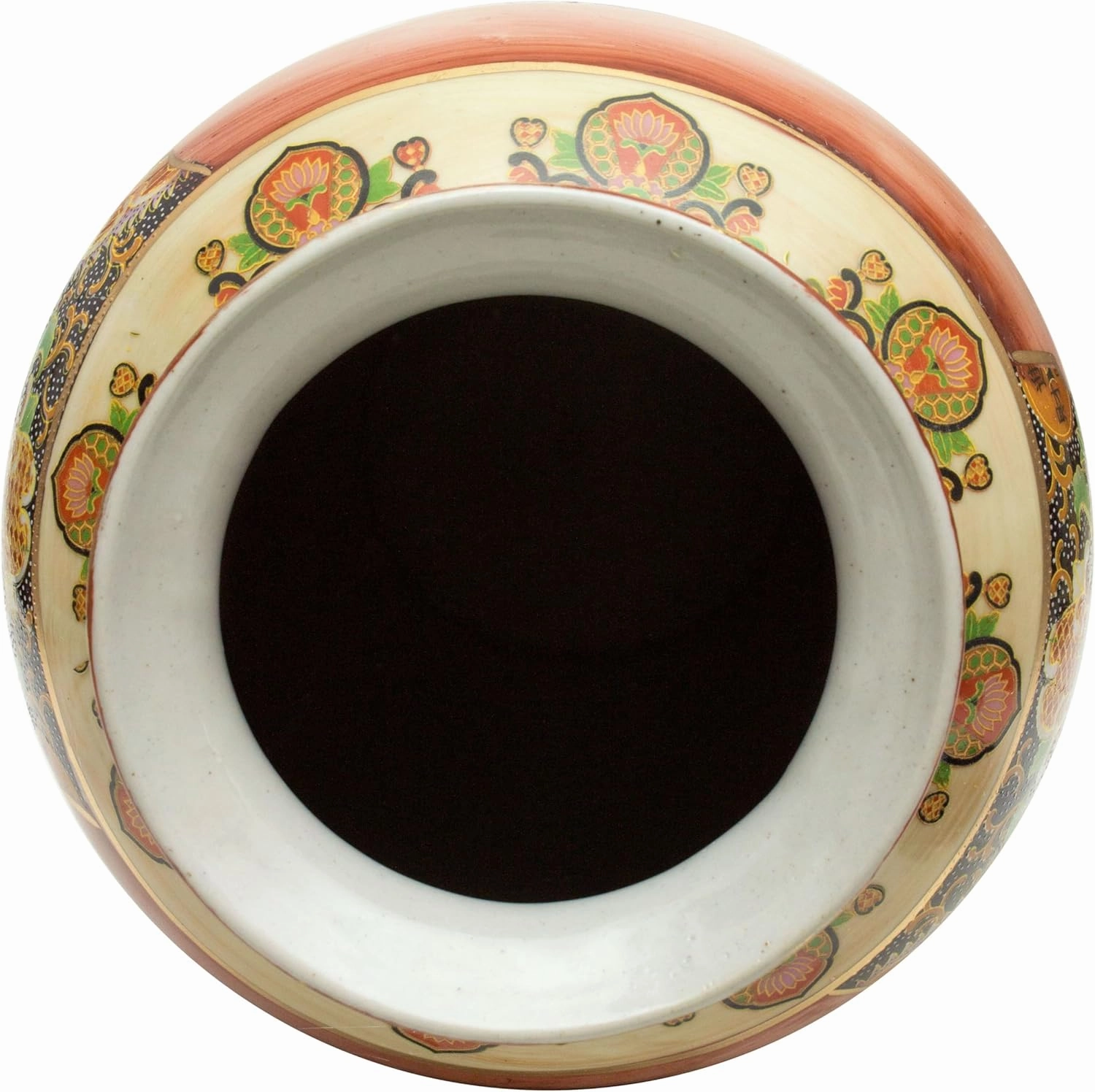 Red Lantern 14" Satsuma Peacock Porcelain Tung Chi Vase, Multicolor