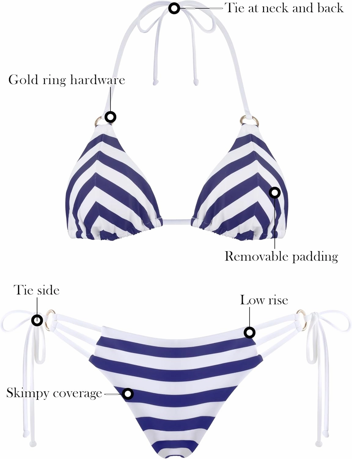 RELLECIGA Women's Triangle Bikini Set