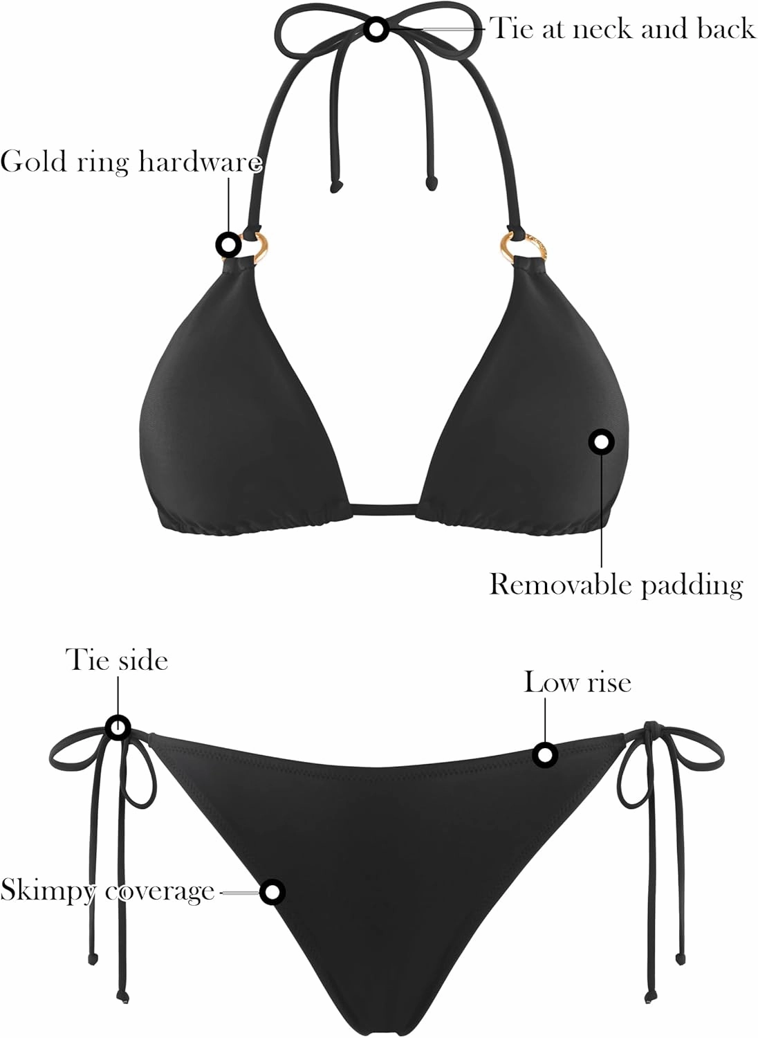 RELLECIGA Women's Triangle Bikini Set
