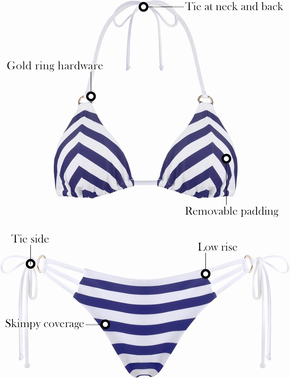 RELLECIGA Women's Triangle Bikini Set