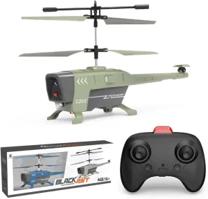Remote Control Helicopter CX068, 2.4G 3.5CH RC Helicopter with Dual-Prop Gyro for Beginners, RC Aircraft with LED Lights, Obstacles Avoidance, Altitude Hold for Adults (Green)