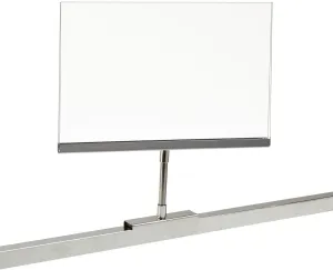 Retail Rack Acrylic Frame Magnetic Base Sign Holder, 7" X 11" Card Display, 11.25" H, 1 Unit