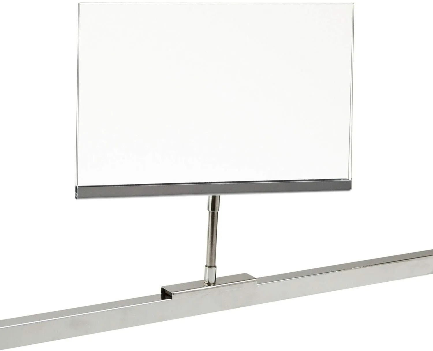 Retail Rack Acrylic Frame Magnetic Base Sign Holder, 7" X 11" Card Display, 11.25" H, 1 Unit