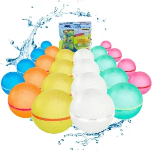 Reusable Water Balloons, Pool Beach Toys for Boys and Girls, Summer Toy Water Toy for Kids Ages 3-12, Outdoor Activities Water Games Toys Self Sealing Water Splash Ball for Fun