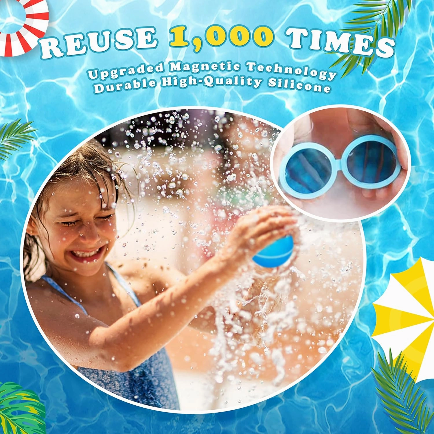 Reusable Water Balloons for Kids Adults, Outdoor Toys, Pool Toys, Self-Sealing Water Bomb for Kids, Magnetic Easy Quick Fill Water Ball, Summer Fun Splash Water Bomb Party Supplies(24 PCS)