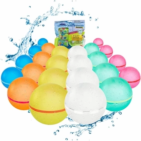 Reusable Water Balloons, Pool Beach Toys for Boys and Girls, Summer Toy Water Toy for Kids Ages 3-12, Outdoor Activities Water Games Toys Self Sealing Water Splash Ball for Fun