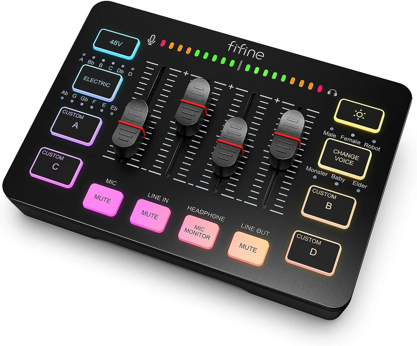 RGB Gaming Mixer: Crystal Clear Audio Control