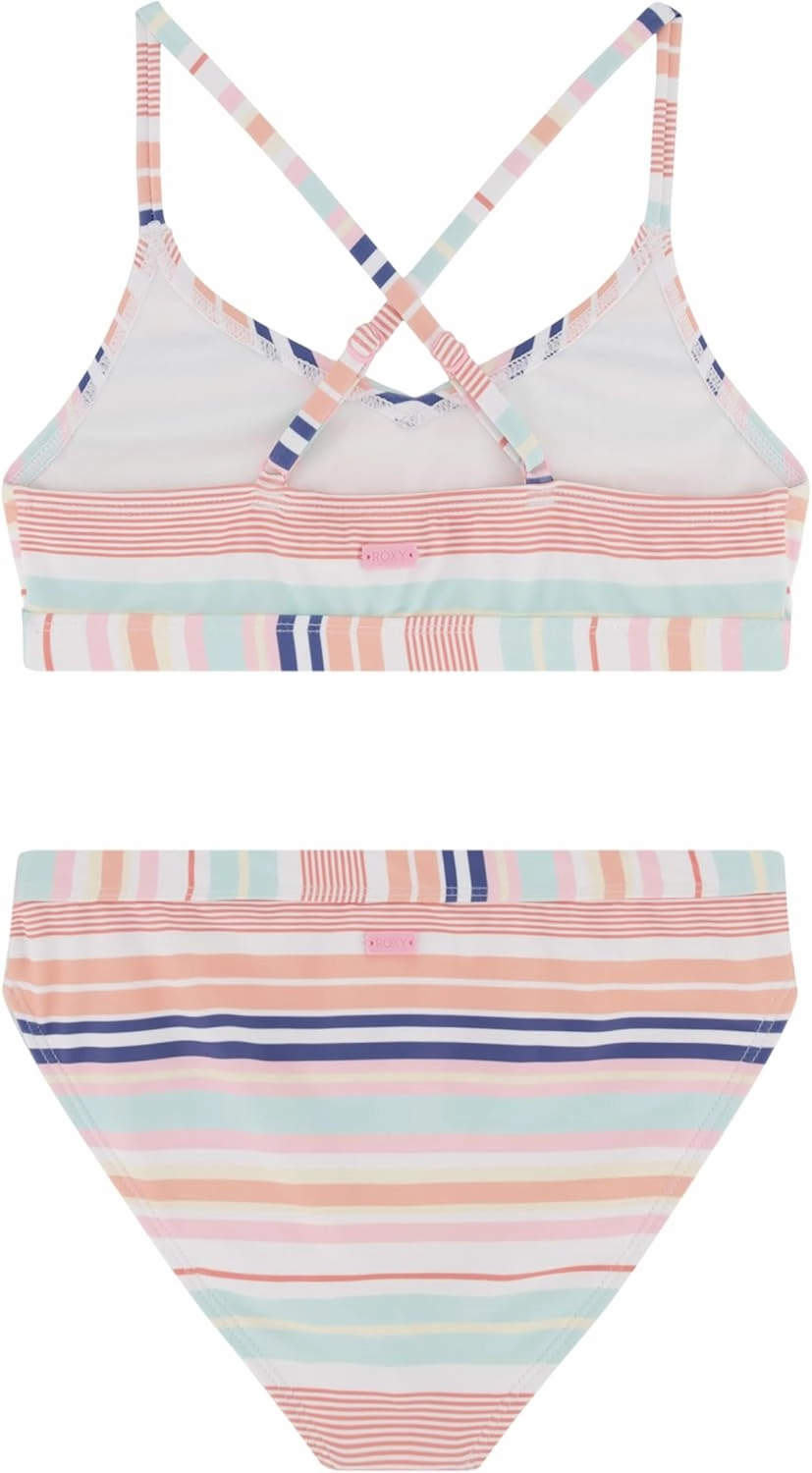 Roxy Girls' Two-Piece Bikini Swimsuit Set, UPF 50  Sun Protection, Quick-Dry Bathing Suit